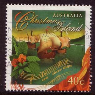 1996 - Christmas Island CHRISTMAS 40c Sailing Ships Stamp FU - Christmas Island
