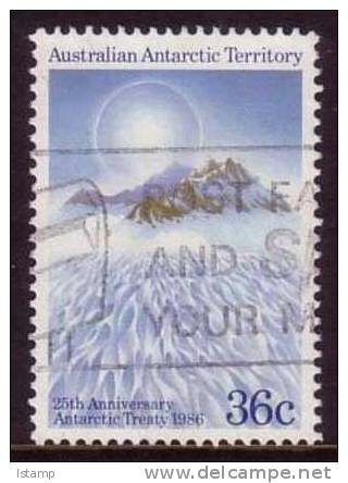 1986 - Australian Antarctic Territory 25th Anniversary Of TREATY 36c Stamp FU - Oblitérés