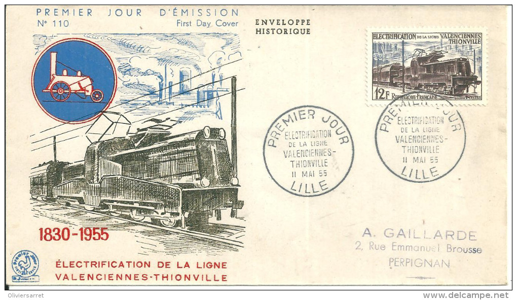 Lille 11 05 1955 La Ligne Valenciennes Thionville - 1950-1959