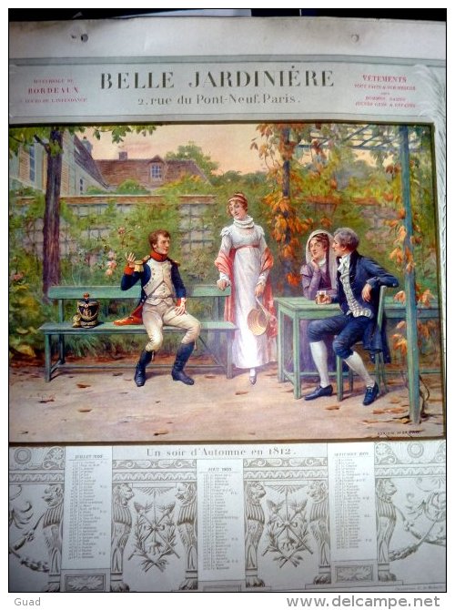 CALENDRIER DE 1903 BELLE JARDINIERE4 TRIMESTRE + SON PRESENTOIR - Groot Formaat: ...-1900