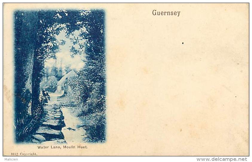 Ref E410 -  Royaume Uni - Guernsey - Guernesey - Water Lane - Moulin Huet - Moulin A Eau - Moulins -  Carte Bon Etat - - Guernsey