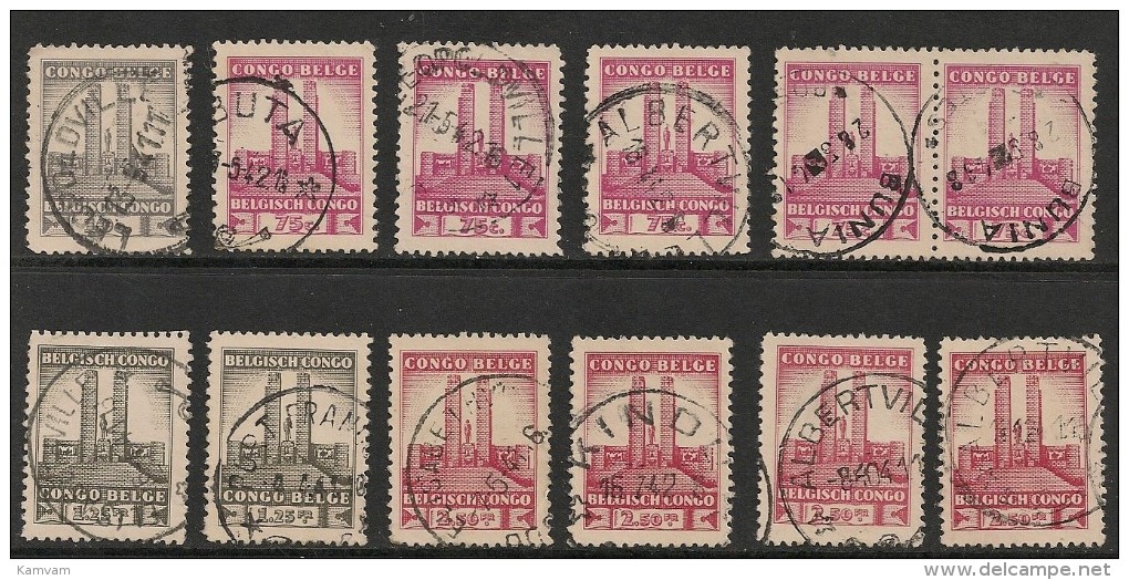 CONGO BELGE 214/24 Selection Used - Gebraucht