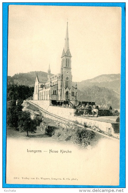 OV1147, Lungern, Neue Kirche, Eglise, Cathédrale, Précurseur, Non Circulée - Lungern