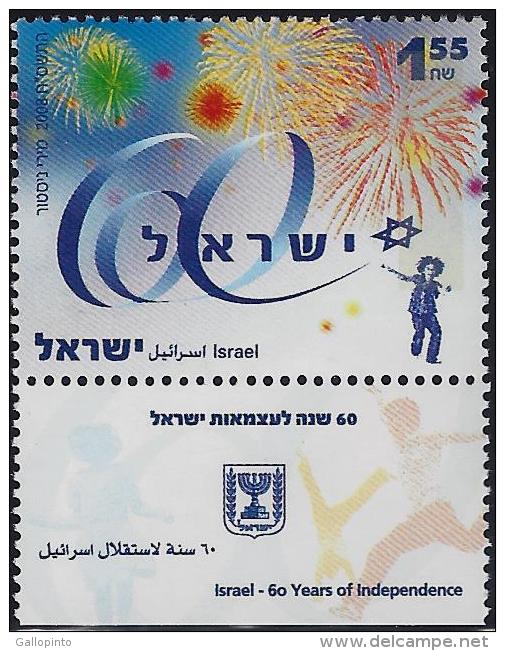 ISRAEL INDEPENDENCE 60th ANNIVERSARY Sc 1724 MNH 2008 - Ungebraucht (mit Tabs)