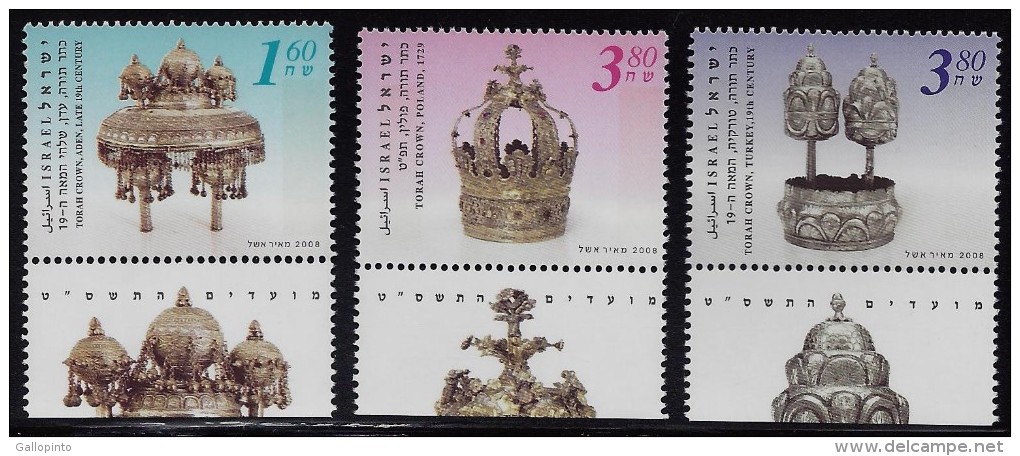 ISRAEL TORAH CROWNS  Sc 1744-1746 MNH 2008 - Ungebraucht (mit Tabs)