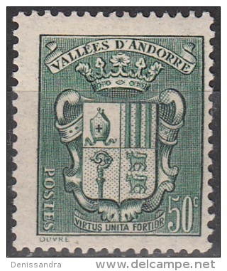 Andorre Français 1942 Michel 85 Neuf * Cote (2008) 1.00 Euro Armoiries Des Vallées - Unused Stamps