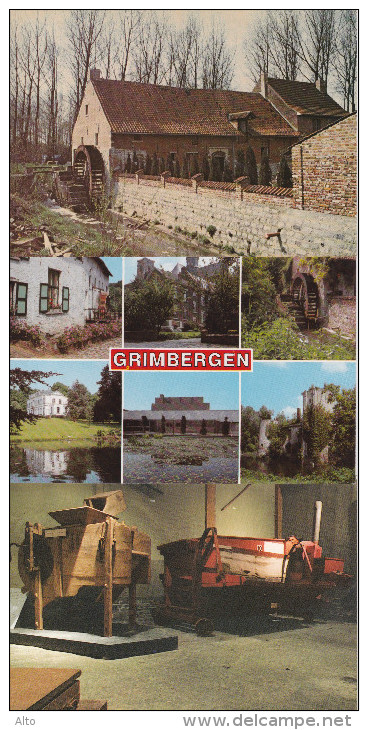 6 CP - GRIMBERGEN, Tommenmolen, 's Gravenmolen, Abdijkerk, Liermolen  (51) - Gooik