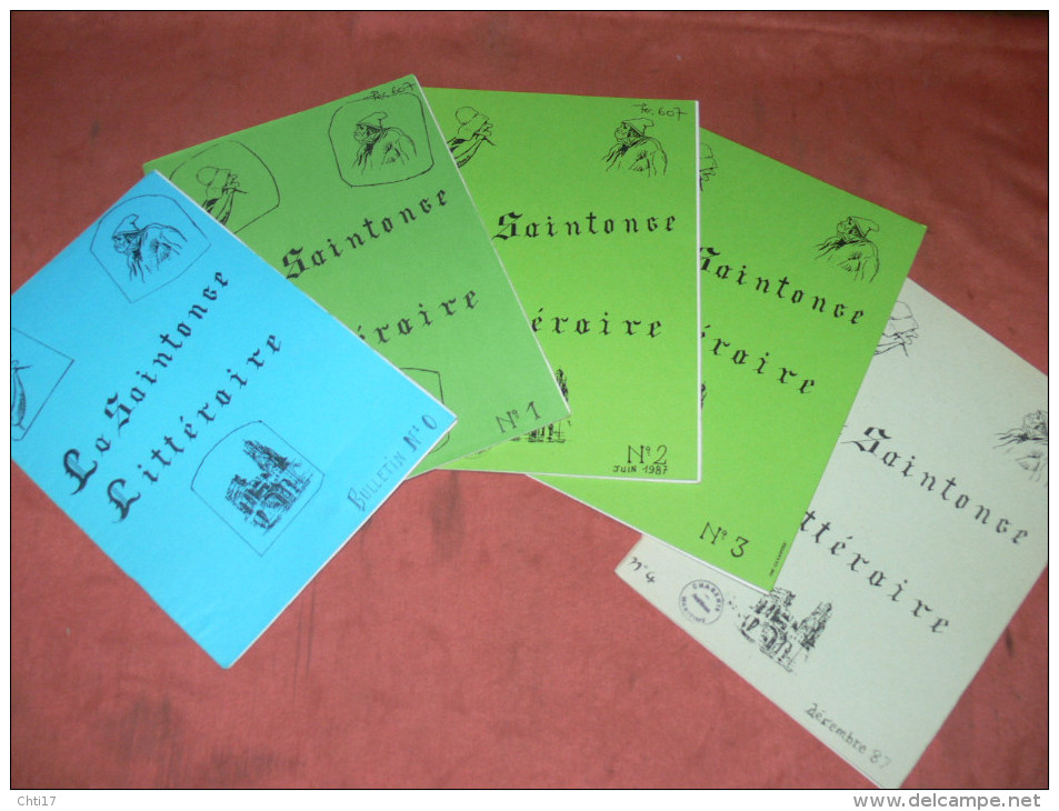 LA SAINTONGE LITTERAIRE / 1987 / 5 BULLETINS /   SAINTES / ROYAN / LA ROCHELLE / ROCHEFORT / PONT L ABBE D ARNOULT - Poitou-Charentes