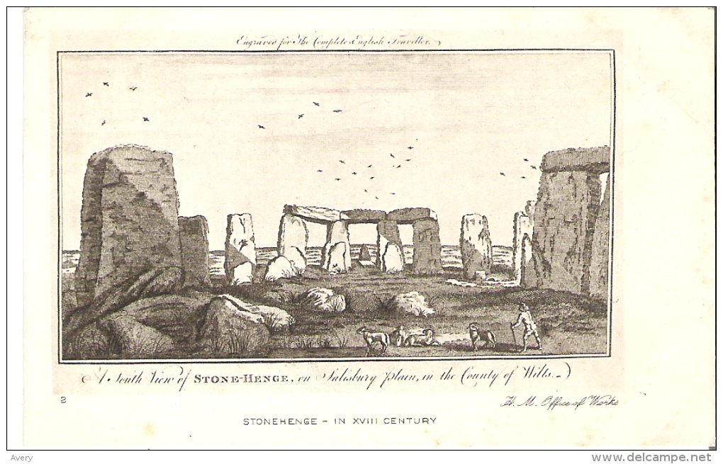 2   Stonehenge In XVIII Ventury  England  The South View Of Stone-Henge - Stonehenge