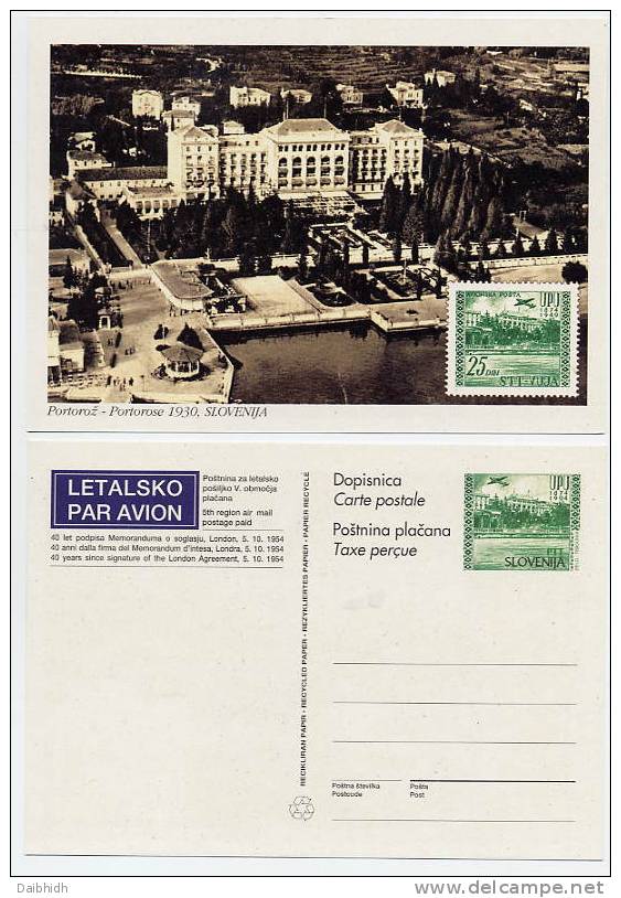 SLOVENIA 1994 UPU Anniversary Airmail Postal Card Unused  Michel LP2 - Slowenien
