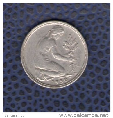 Allemagne 1950 Pièce De Monnaie Coin 50 Pfennig - 50 Pfennig