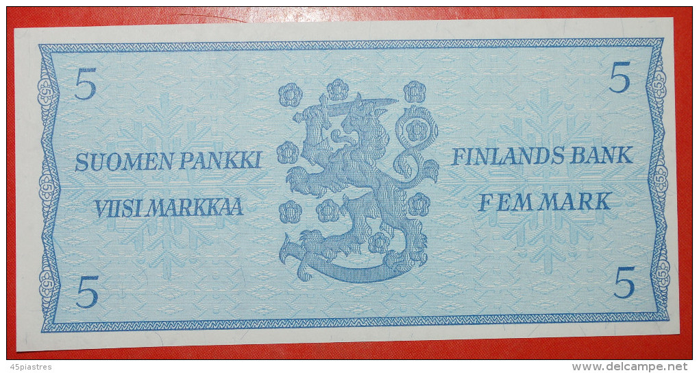 * CONIFER: FINLAND ★ 5 MARKS 1963 Litt. B! UNC CRISP! Holkeri/Lindblom LOW START &#9733; NO RESERVE! - Finnland