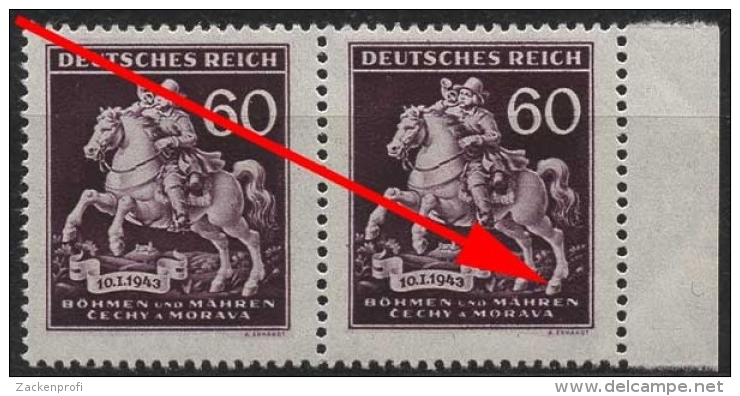 Böhmen & Mähren 113 Postfrisch Mit Plattenfehler XVI - Unused Stamps