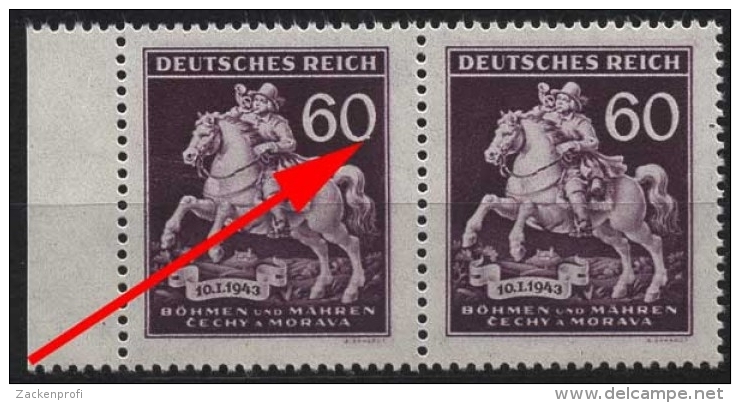 Böhmen & Mähren 113 Postfrisch Mit Plattenfehler XXX - Unused Stamps