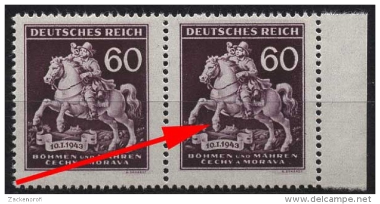 Böhmen & Mähren 113 Postfrisch Mit Plattenfehler XXXVI - Unused Stamps