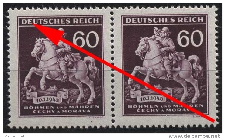 Böhmen & Mähren 113 Postfrisch Mit Plattenfehler XXXII - Unused Stamps