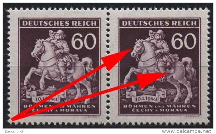 Böhmen & Mähren 113 Postfrisch Mit Plattenfehler XXXV - Unused Stamps