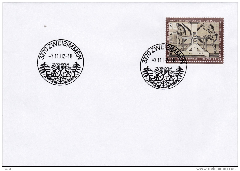 Switzerland - Special Cachet: 2002 Zweisimmen   (G59-12) - Lettres & Documents