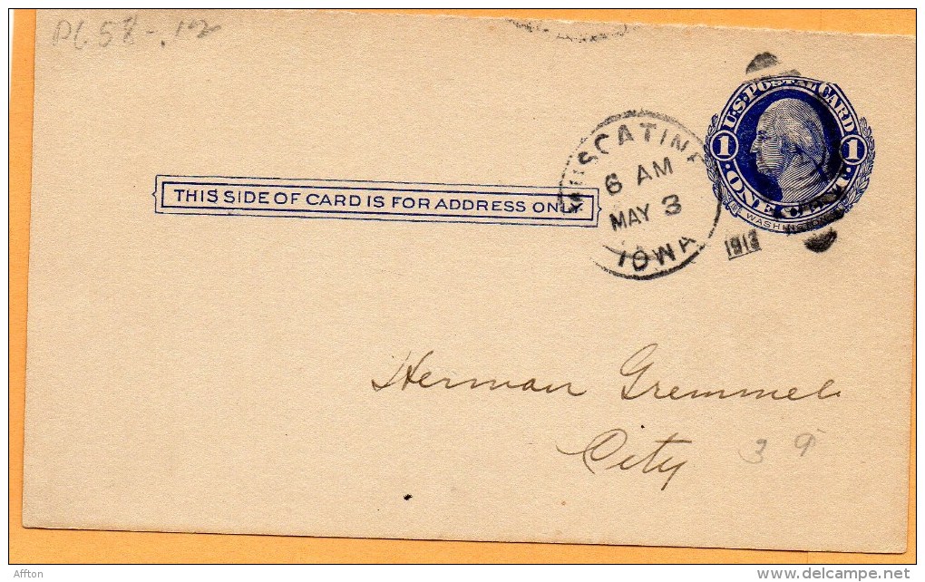 United States 1913 Card Mailed - 1921-40