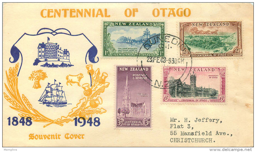 1948  Otago Centennial  FDC - FDC