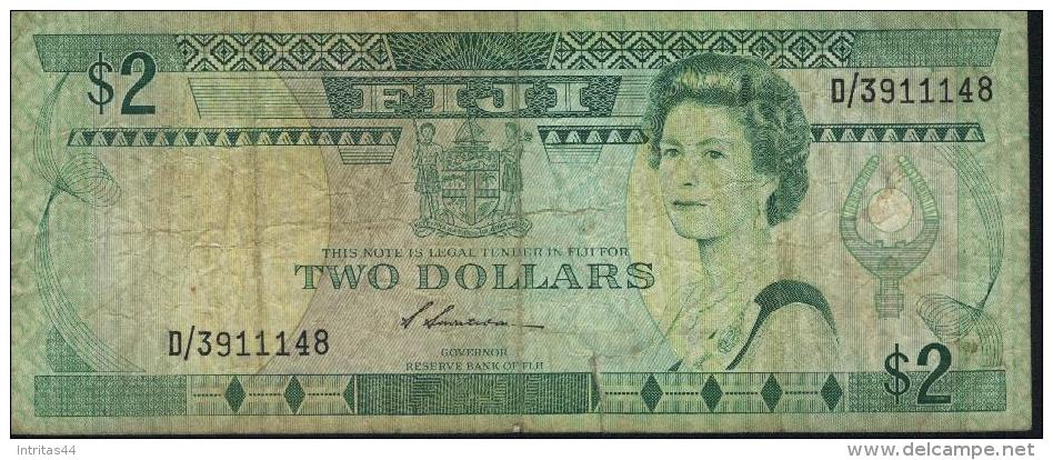 FIJI  $2 BANK NOTE D/3911148  USED - Fidschi