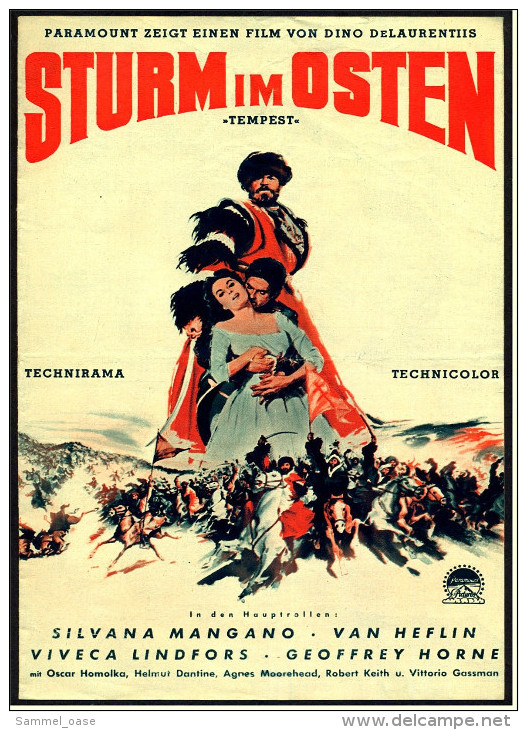 Kino-Programm : Sturm Im Osten  -  Mit Silvana Mangano , Van Helfin  -  Von Ca. 1958 - Zeitschriften