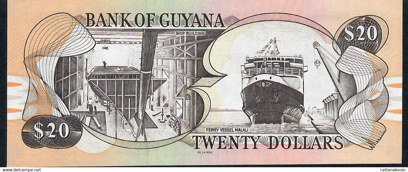 GUYANA  P30f  20 DOLLARS 1996 #B/79 Signature 14   UNC. - Guyana