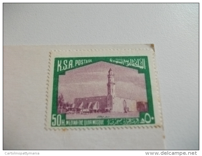 STORIA POSTALE FRANCOBOLLO COMMEMORATIVO Arabia Saudita Overlooking The Business Center Of Jeddah - Arabia Saudita