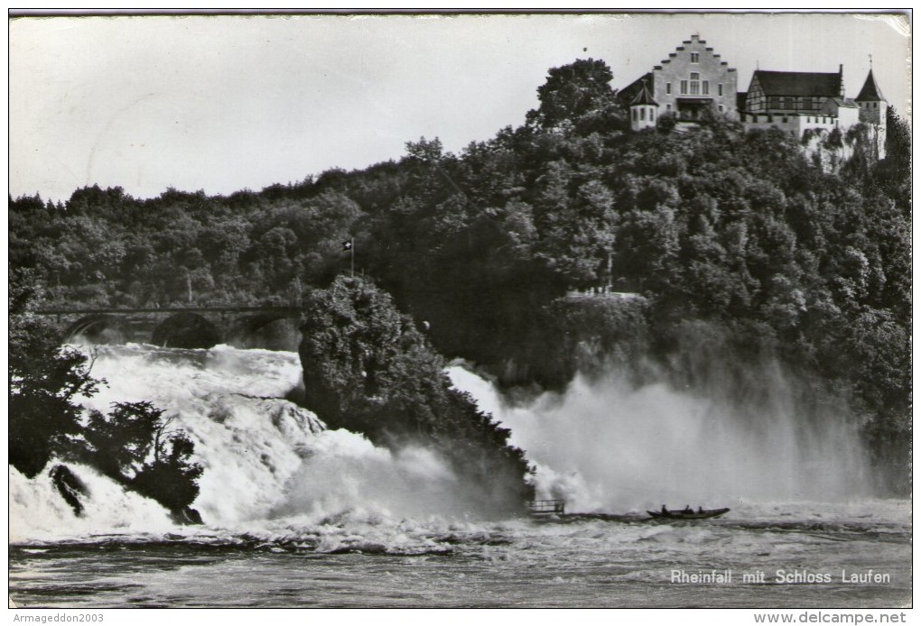 Y66 -  SUISSE CPSM FORMAT CPA 1950 RHEINFALL MIT SCHLOSS LAUFEN VOYAGEE  VOIR DOS - Sonstige & Ohne Zuordnung