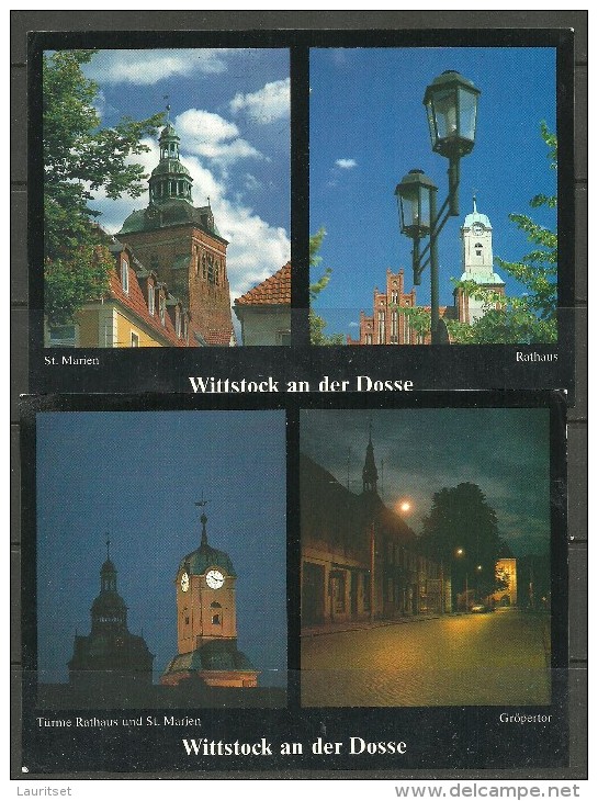 Deutschland 2 Ansichtskarten Wittstock Dosse 1992 Nach Estland Gesendet - Wittstock