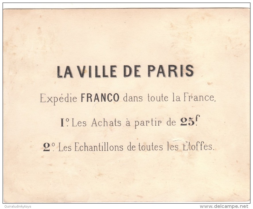 CHROMO SATIRIQUE "UN RENSEIGNEMENT ?" Format 16x12,5 Litho De F APPEL Pour A La Ville De PARIS Bon état Voir Scans - Altri & Non Classificati