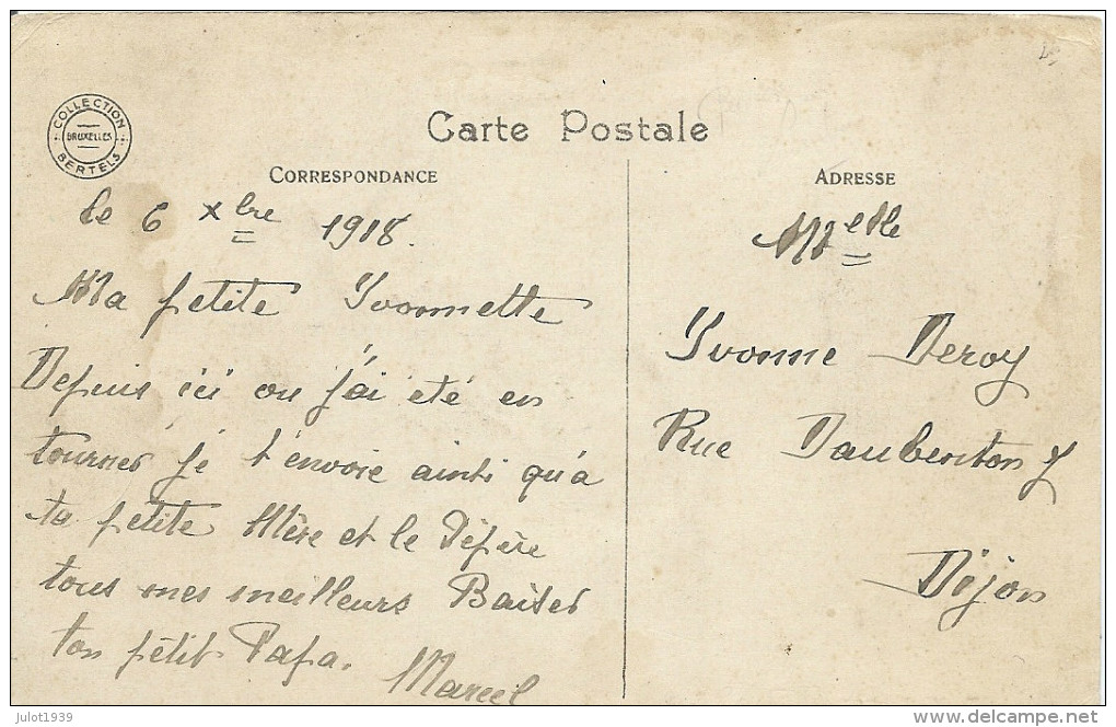 BOUILLON ..-- Usines F.B. Et étang BRASSERIE , En Bas à Droite . 1918 Vers DIJON ( Melle Yvonne DEROY ) . Voir Verso . - Bouillon