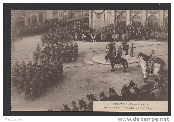 DF / GUERRE 1914-18 / LIBERATION DE COLMAR EN ALSACE / DÉFILÉ DEVANT LE GÉNÉRAL DE CASTELNAU  (22 NOVEMBRE 1918 - War 1914-18