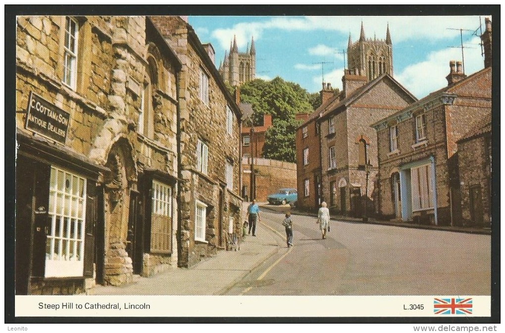 LINCOLN Lincolnshire Steep Hill To Cathedral 1987 - Lincoln