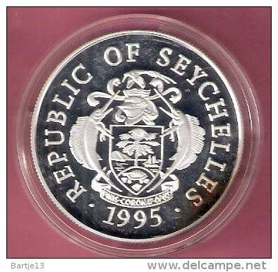 SEYCHELLES 25 RUPEES 1993  OLYMPIC GAMES 1992 SILVER PROOF FREE DANCING - Seychelles