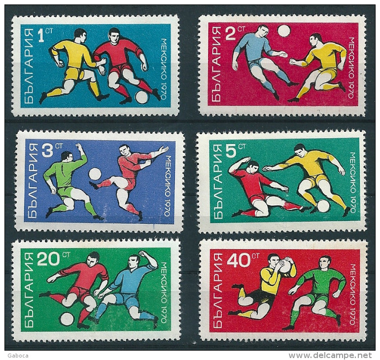 0536 Bulgaria 1970 Football Soccer World Cup Mexico 6v MH - 1970 – Mexico