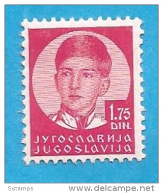 1935  300-14  JUGOSLAVIJA JUGOSLAWIEN Koenig Petar II  -- PAPER NORMAL NEVER HINGED - Unused Stamps