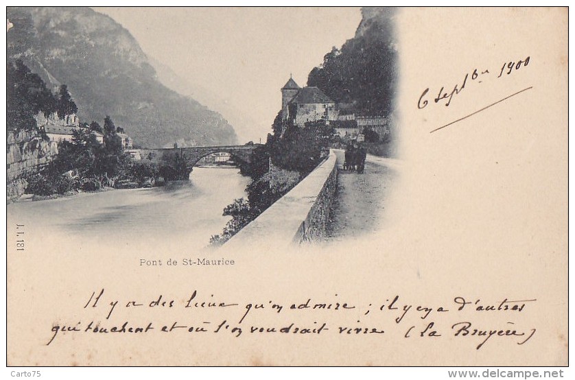 Suisse - Saint-Maurice - Précurseur - Pont De Saint-Maurice - 1900 - Saint-Maurice