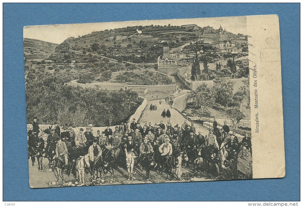 ISRAELE PALESTINA - JERUSALEM MONTAGNE DES OLIVES - 1926 - CARTOLINA VIAGGIATA - Israele