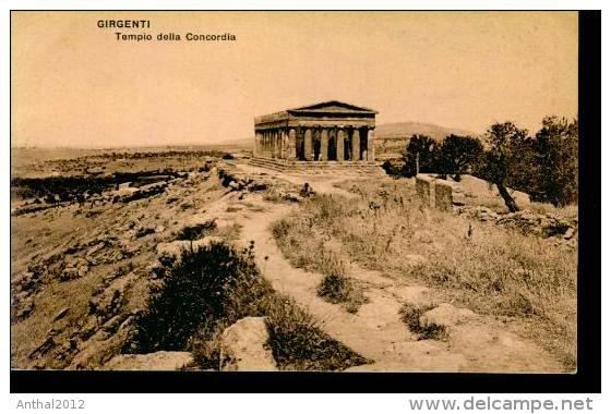 GIRGENTI (Agrigento) / Tempio Della Concordia Um 1910 - Agrigento