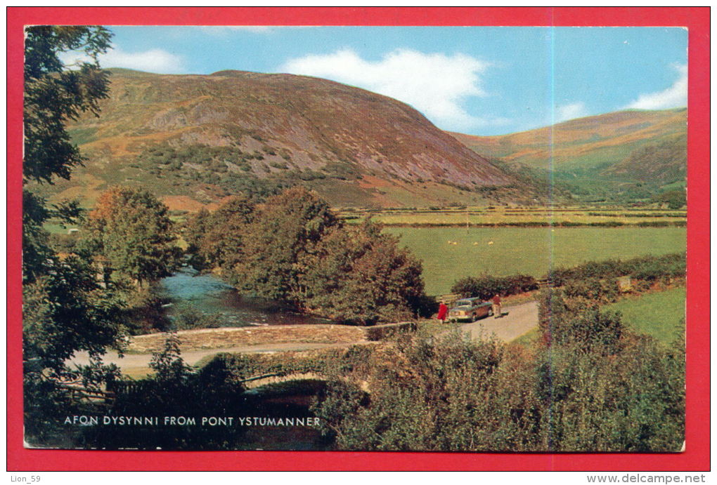 163065 / AFON DYSYNNI FROM PONT YSTUMANNER , CAR BRIDGE MONTAIN - USED 1968 Great Britain Grande-Bretagne - Merionethshire