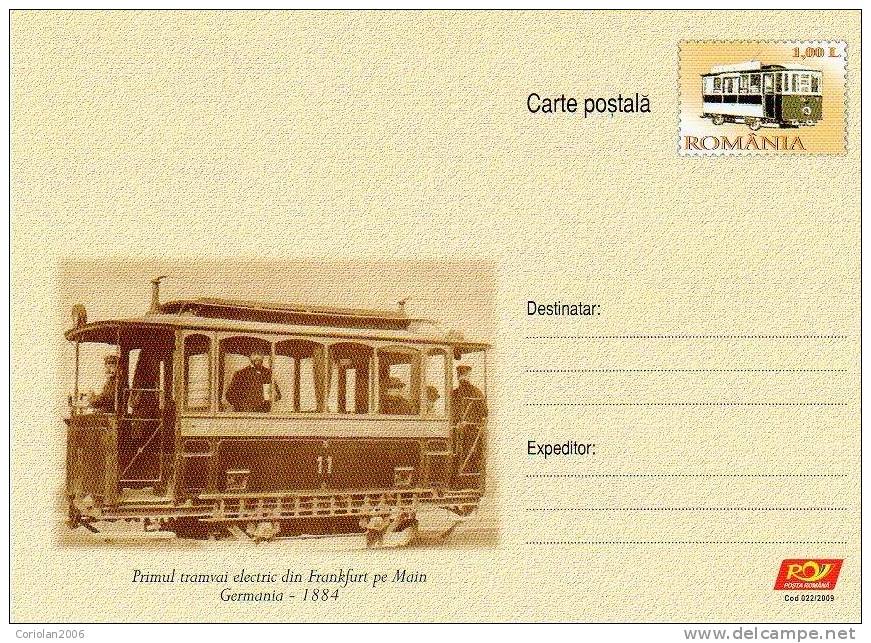 ROMANIA / Postal Stationery / First Tramway In Frankfurt - Tramways