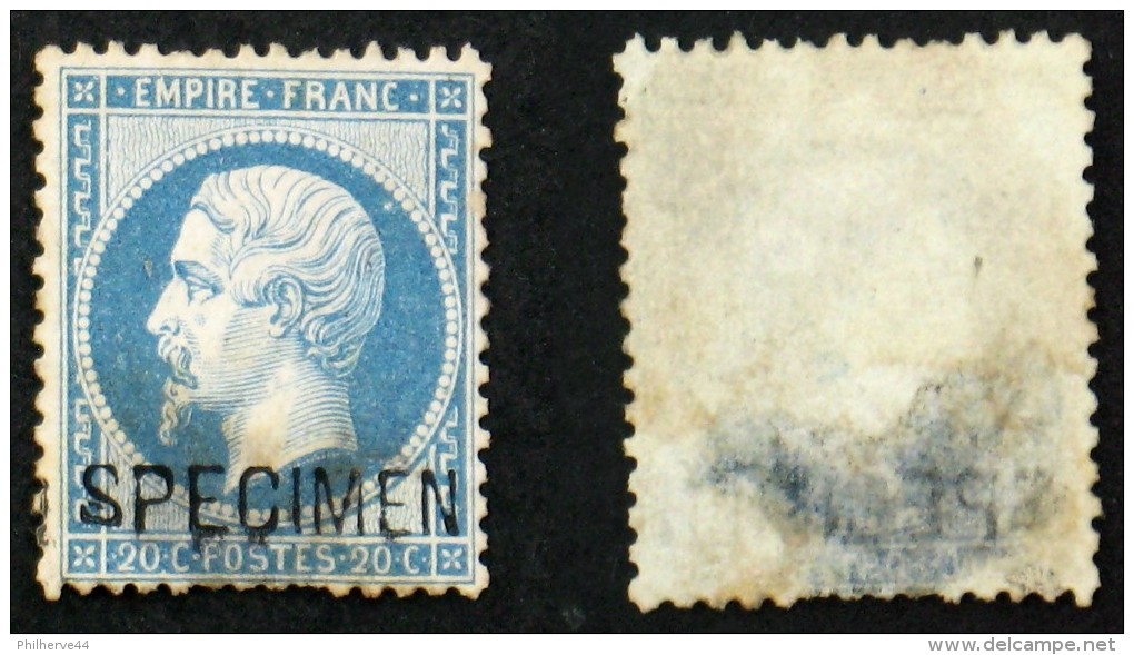 N° 22 SPECIMEN 20c NAPOLEON Neuf N* Déf. Cote 420€ - Especimenes