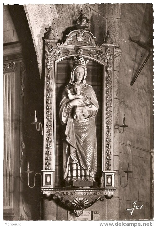 29. CPSM. Finistère. Conrors. Notre-Dame-de-Conforts, Statue Miraculeuse, Vierge Vénérée - Confort-Meilars
