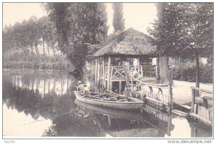 1918   Rhode Saint Genèse   "  Cygnes  Sur Les étangs Des 7 Fontaines  "  Hôtel Café Restaurant Du Moulin - Vilvoorde