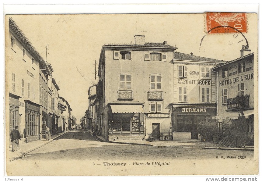 Carte Postale Ancienne Thoissey - Place De L'Hôpital - Unclassified
