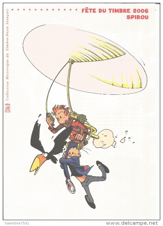 COLLECTOR-2006 Fête Du Timbre SPIROU, Livret 4 Pages  -3 Timbres Datés 25.2.2006- Net 5 Euros - Collectors