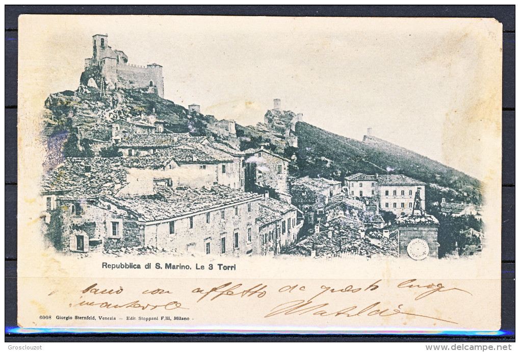 San Marino Storia Postale 1877 Cartolina Affrancata Con N. 1 C. 5 Verde - Lettres & Documents