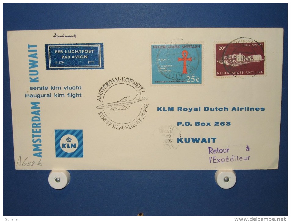 FFC First Flight 236 Amsterdam - Kuwait / Koeweit 1963 - A632b (nr.Cat DVH) - Koeweit