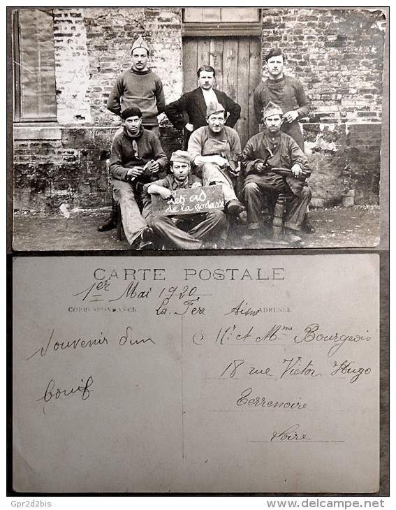 WW1 - Photographie / Carte-Postale - Soldat Cordonnier Bouif : As De La Godasse  - Lafere Aisne 1920 - Guerre, Militaire